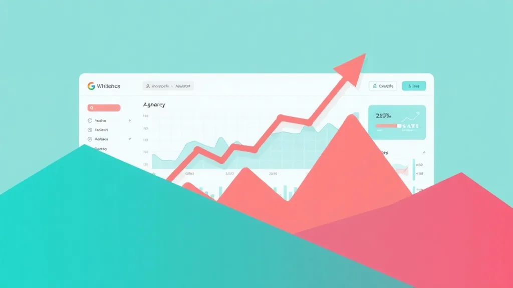 SocialAgent article illustration showing agency profit growth and whitelabel dashboard metrics