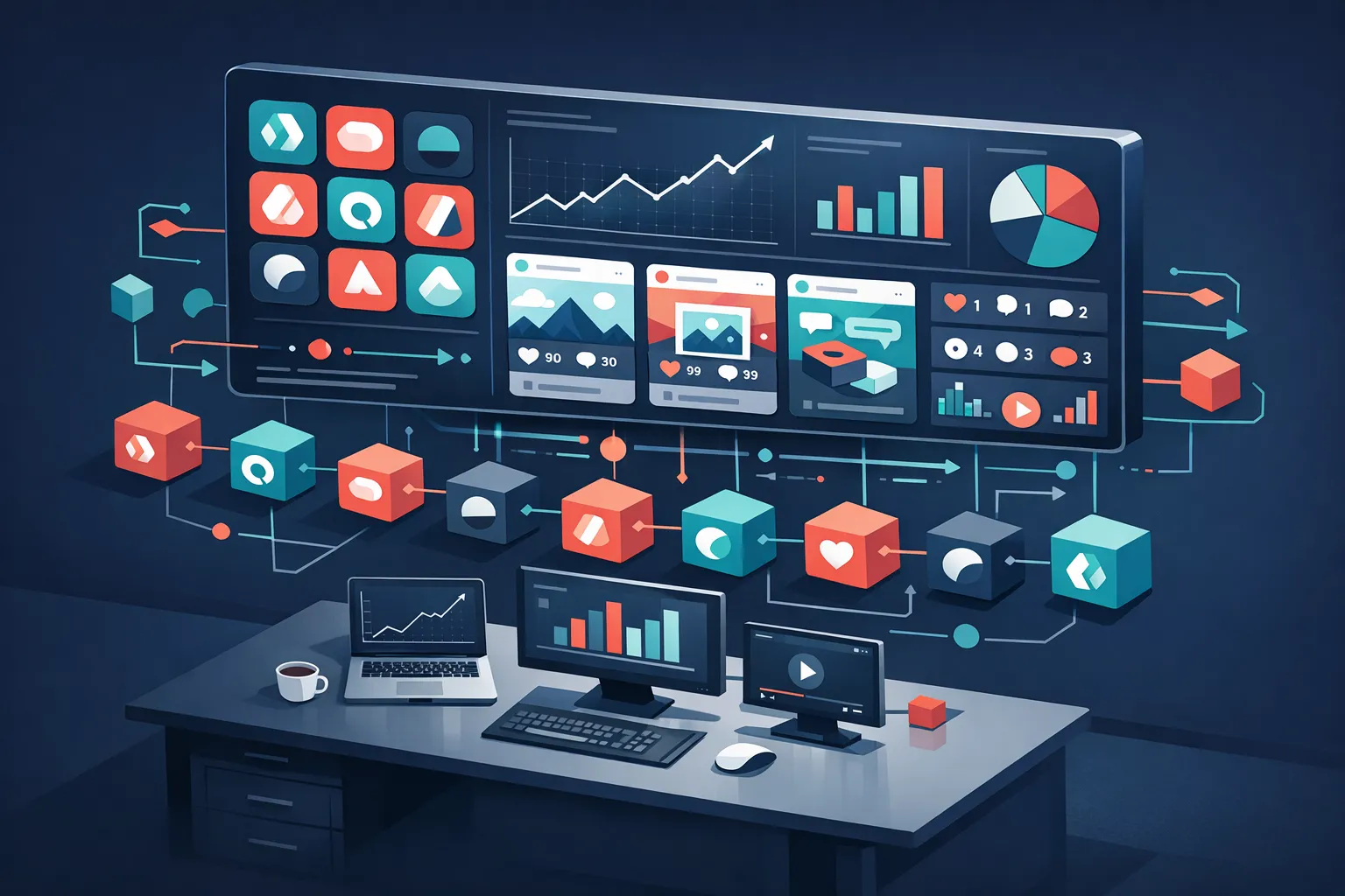 Whitelabel SaaS platform dashboard for marketing agencies managing multiple clients